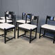 Vintage black wooden dining chairs, 1970s