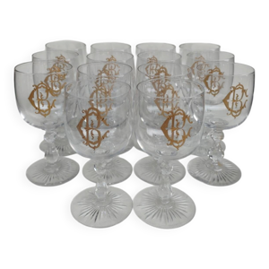 14 verres en cristal