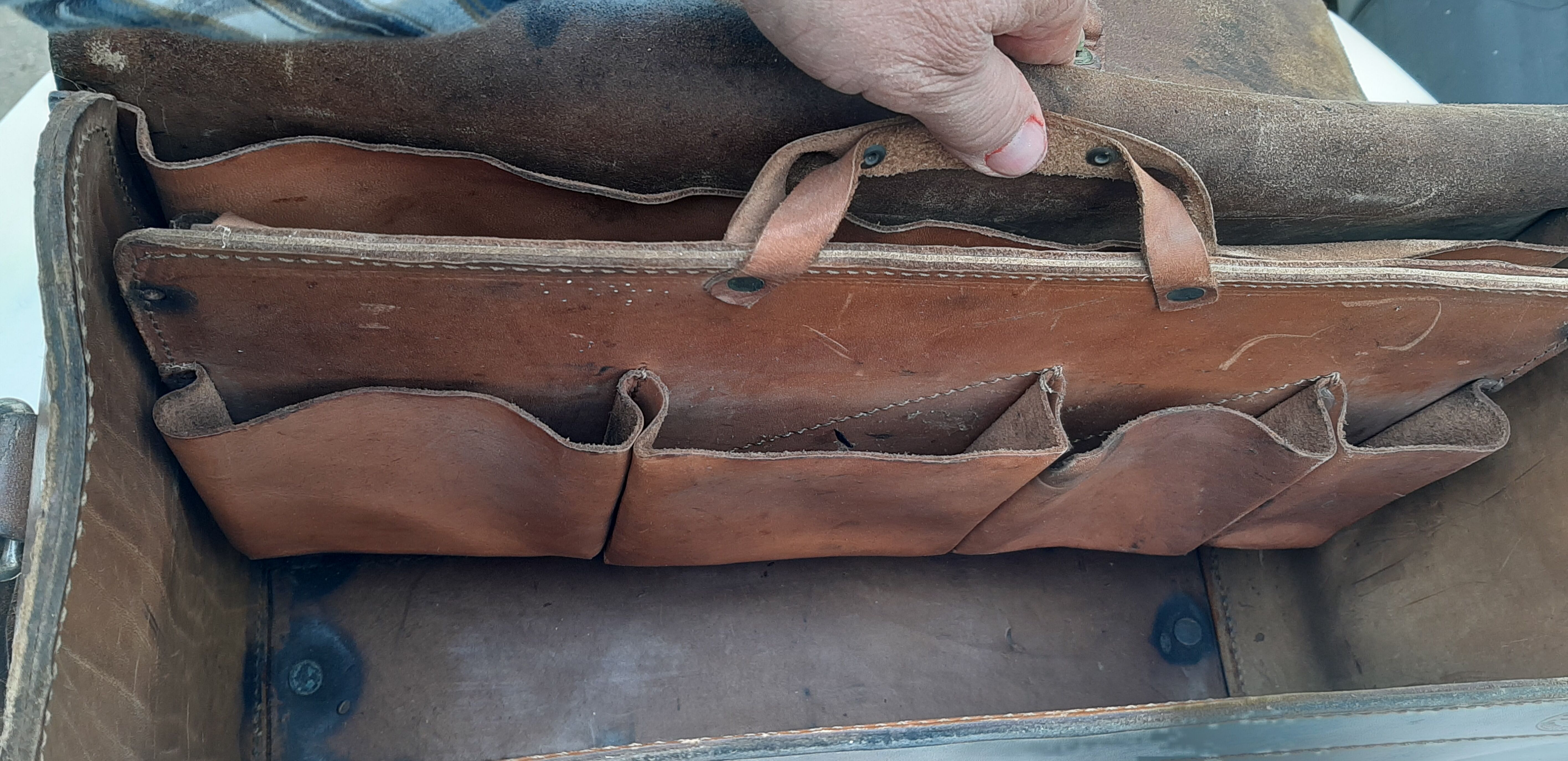 Edf leather work bag