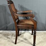 Hairdresser's armchair in solid beech, Louis-Philippe style - Early 20th century