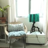 Large wooden lamp of vine stump