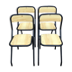 4 vintage school design chairs 1960
