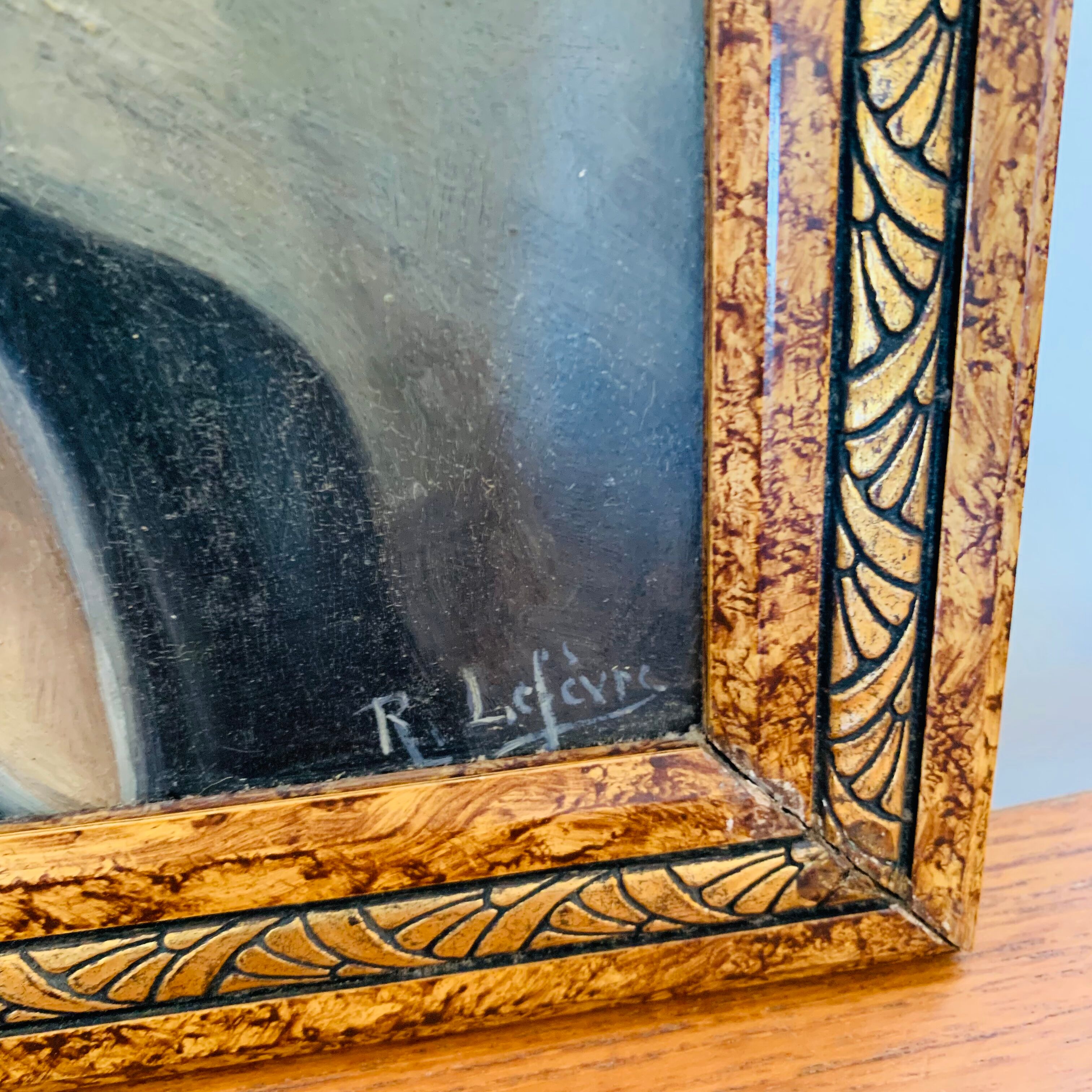 Portrait painting of a woman by R.Lefèvre