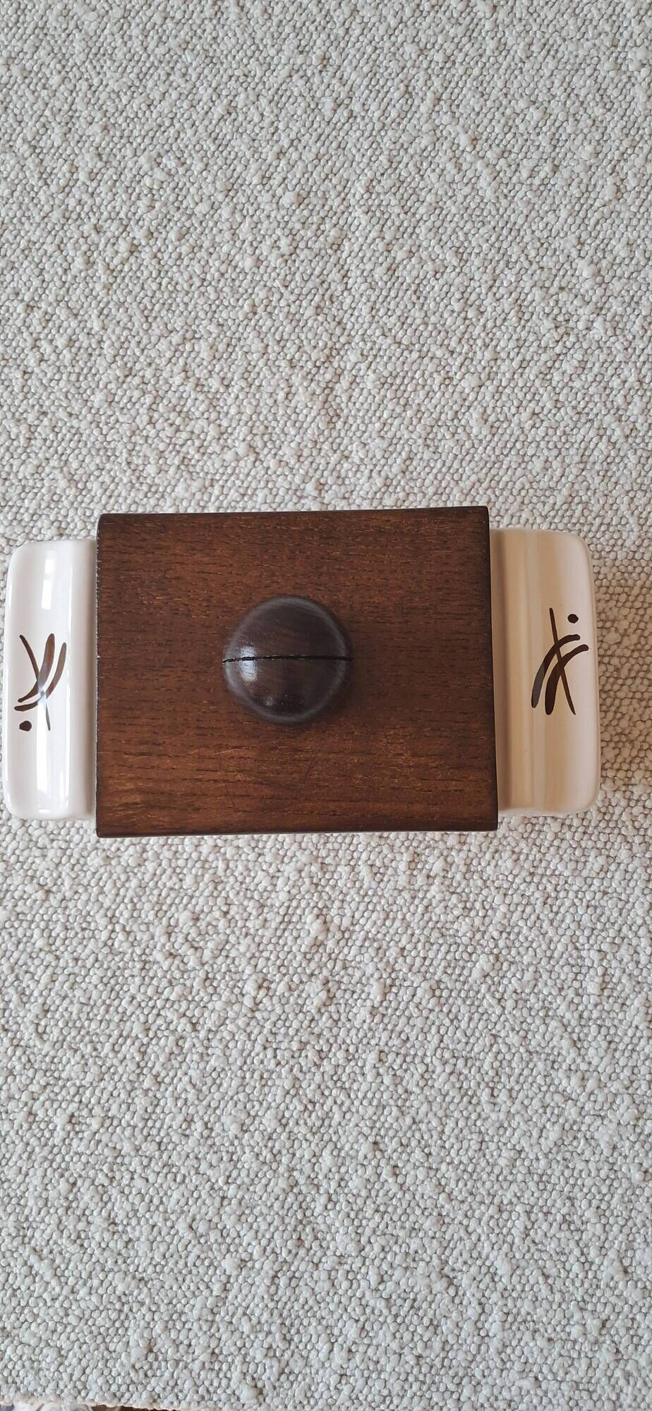 Vintage butter dish from the 1980s.