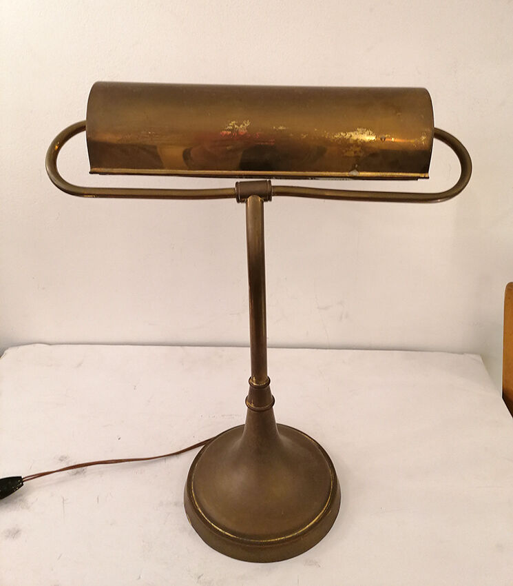 Banker office lamp, notary, piano, copper, 1940