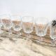 6 red wine glasses in Arques crystal, Louvre model.