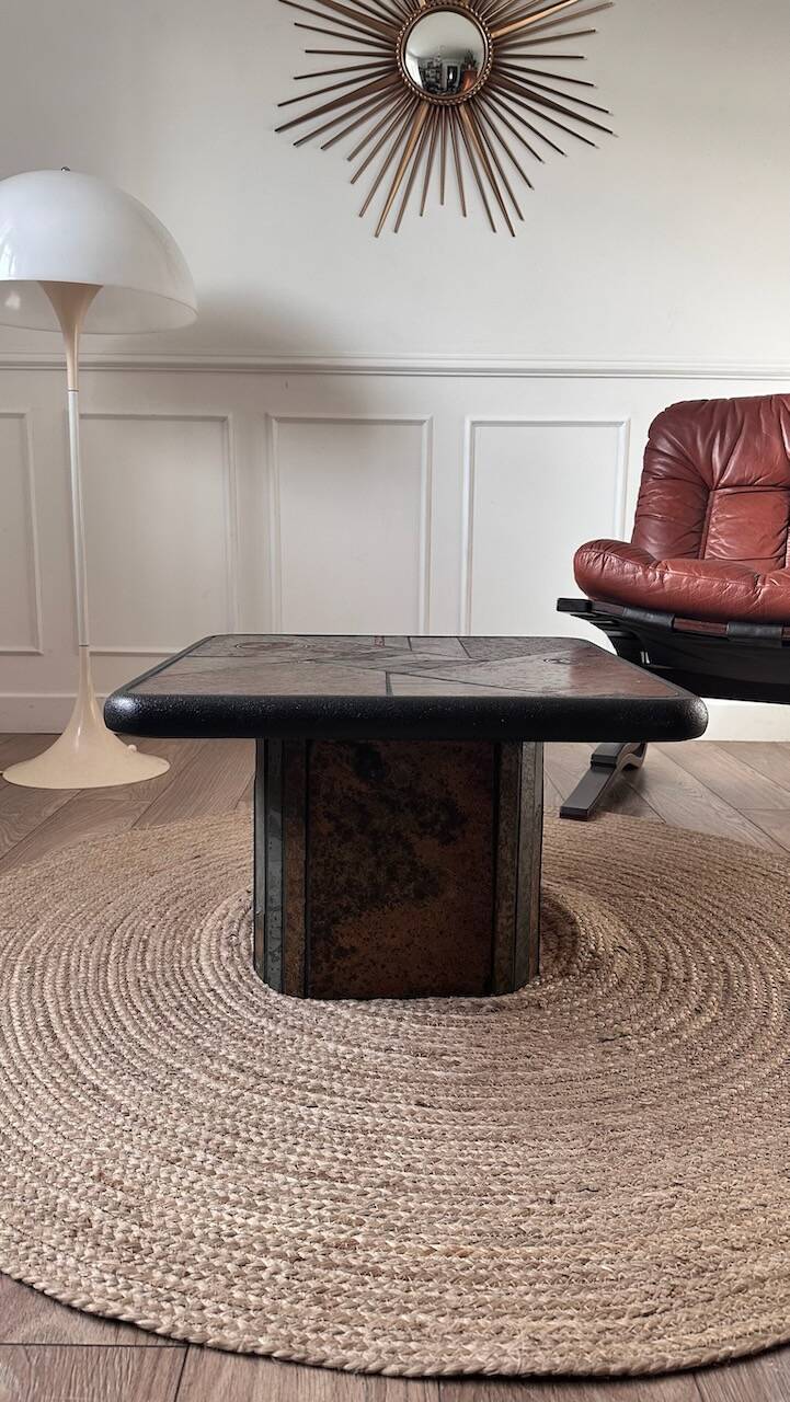 Brutalist coffee table by Paul Kingma