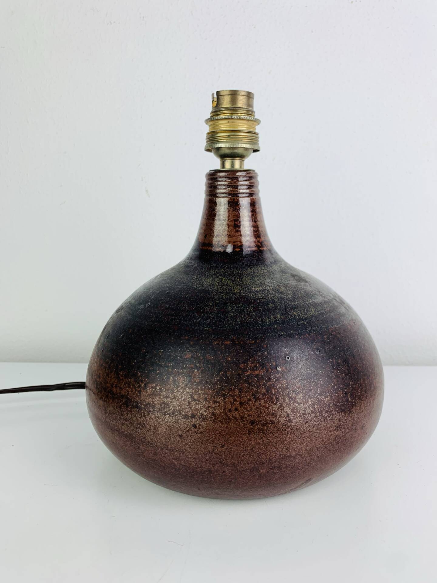 Lampe boule grès vintage, années 60 