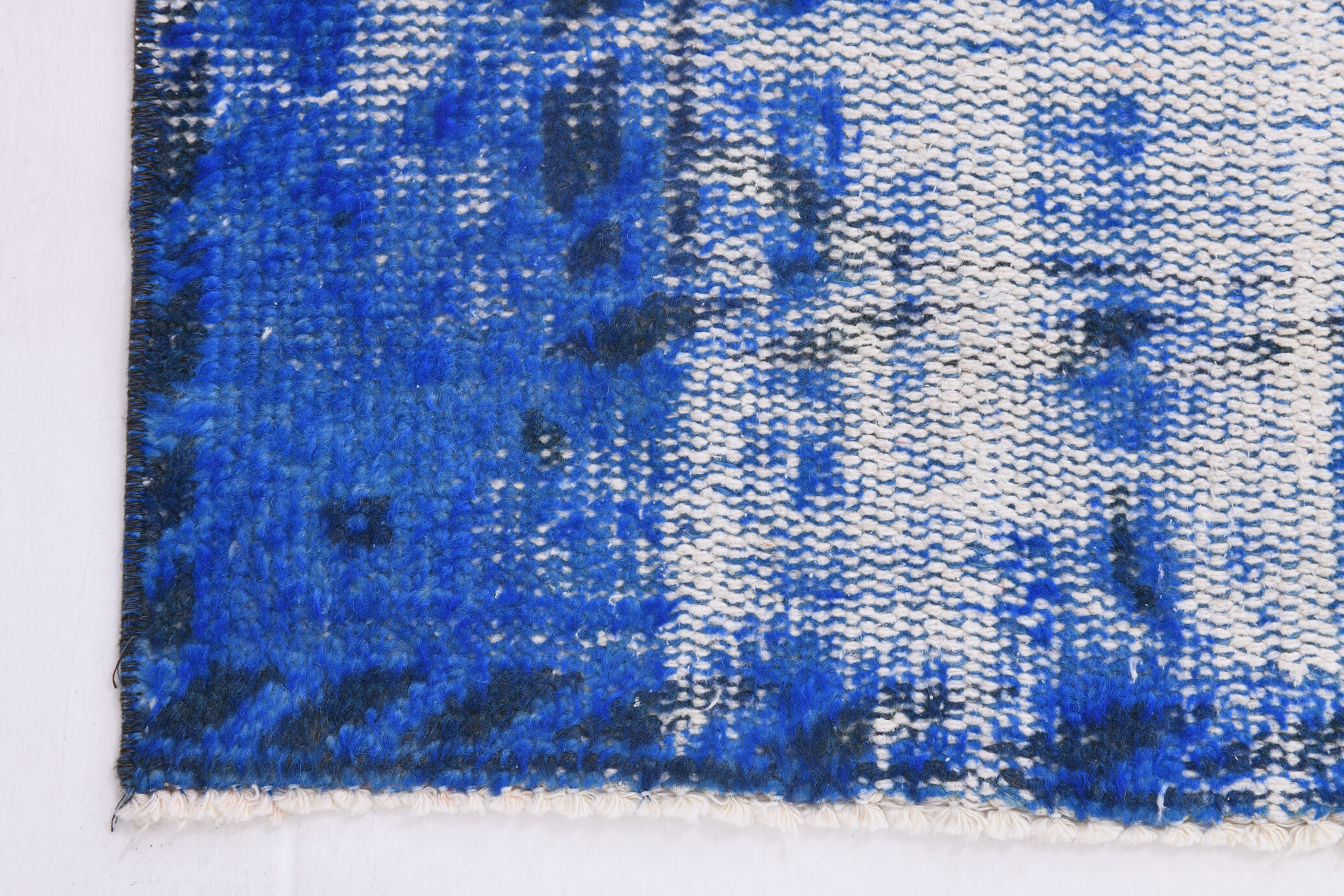 5x8 Faded Blue Handmade Wool Turkish Tapis Rug, 243x148Cm