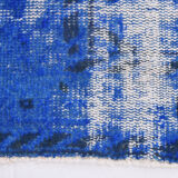 5x8 Faded Blue Handmade Wool Turkish Tapis Rug, 243x148Cm