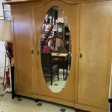 Large art deco 3-door wardrobe