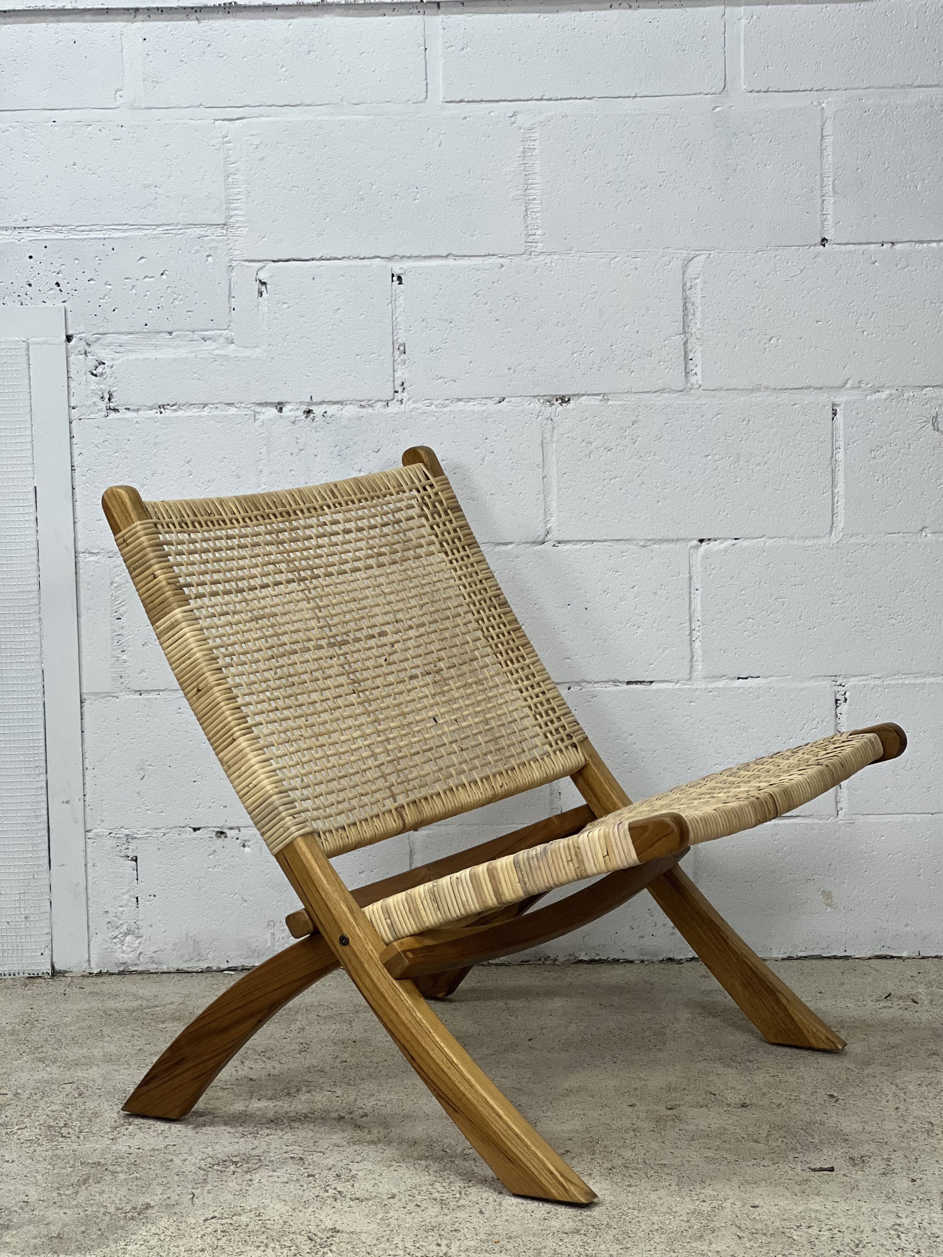Fauteuil pliant en osier