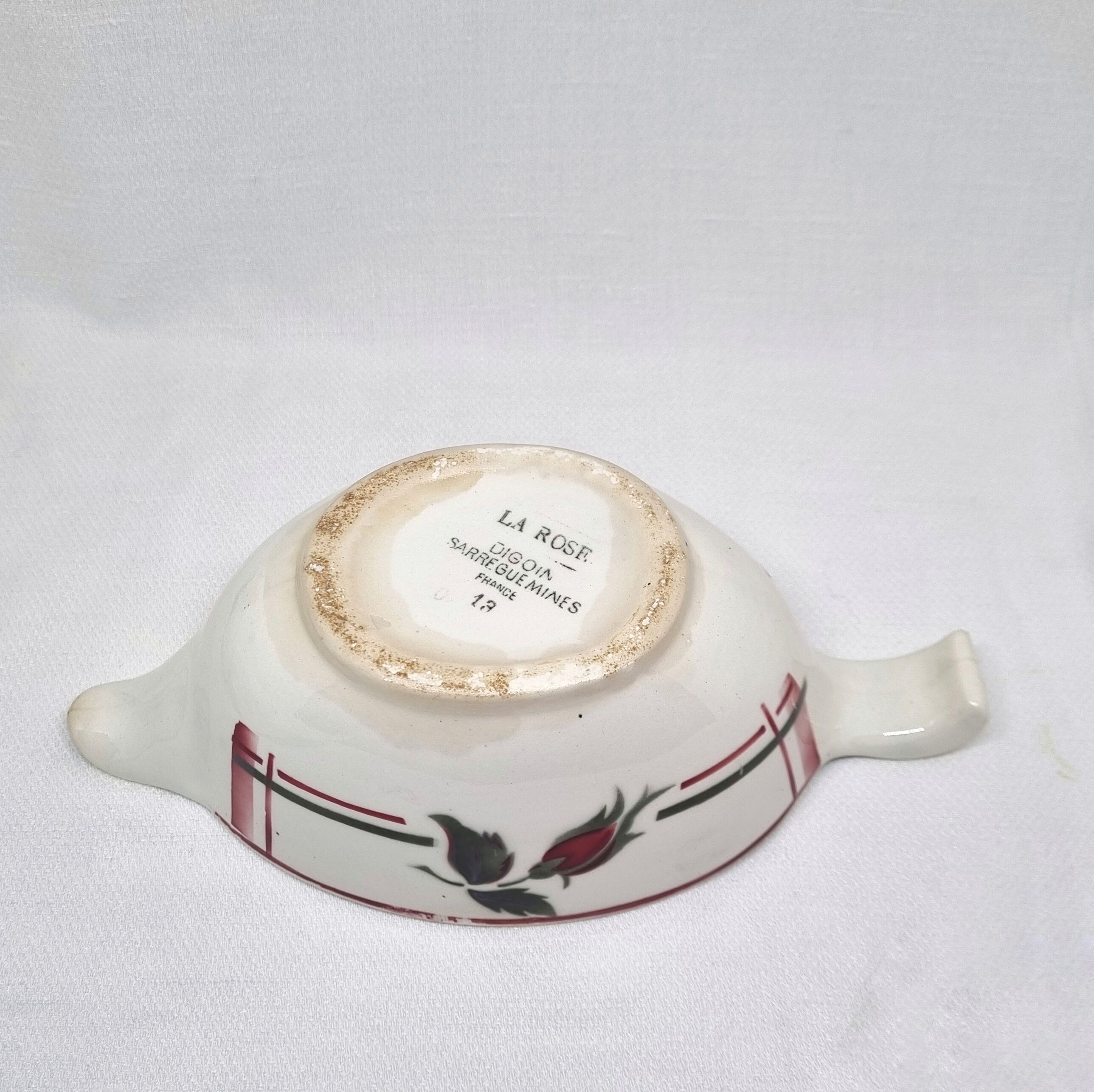 Saucière La Rose de Digoin