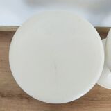 Set of 3 white tam tam stools