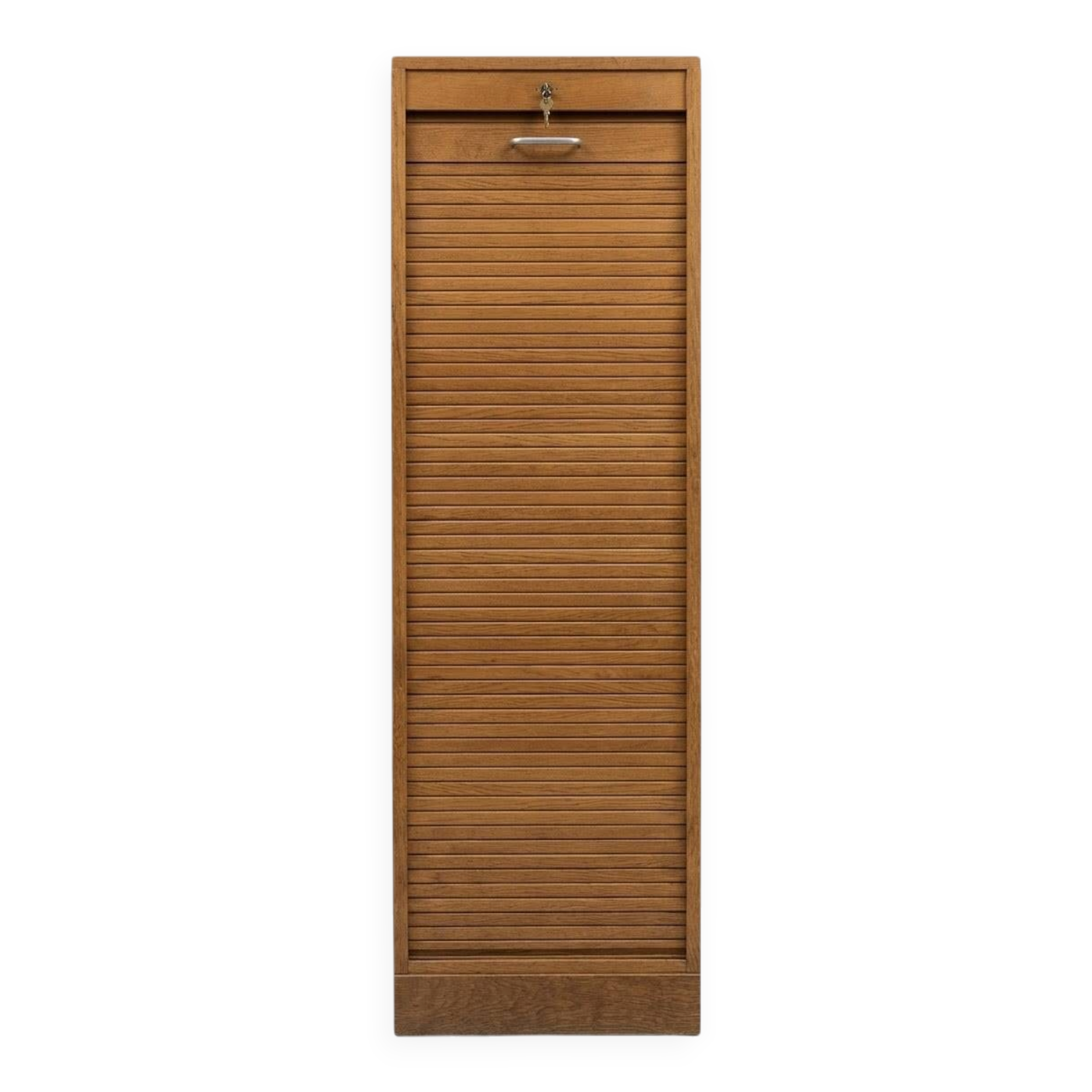 Wooden filing cabinet from the 1970s.