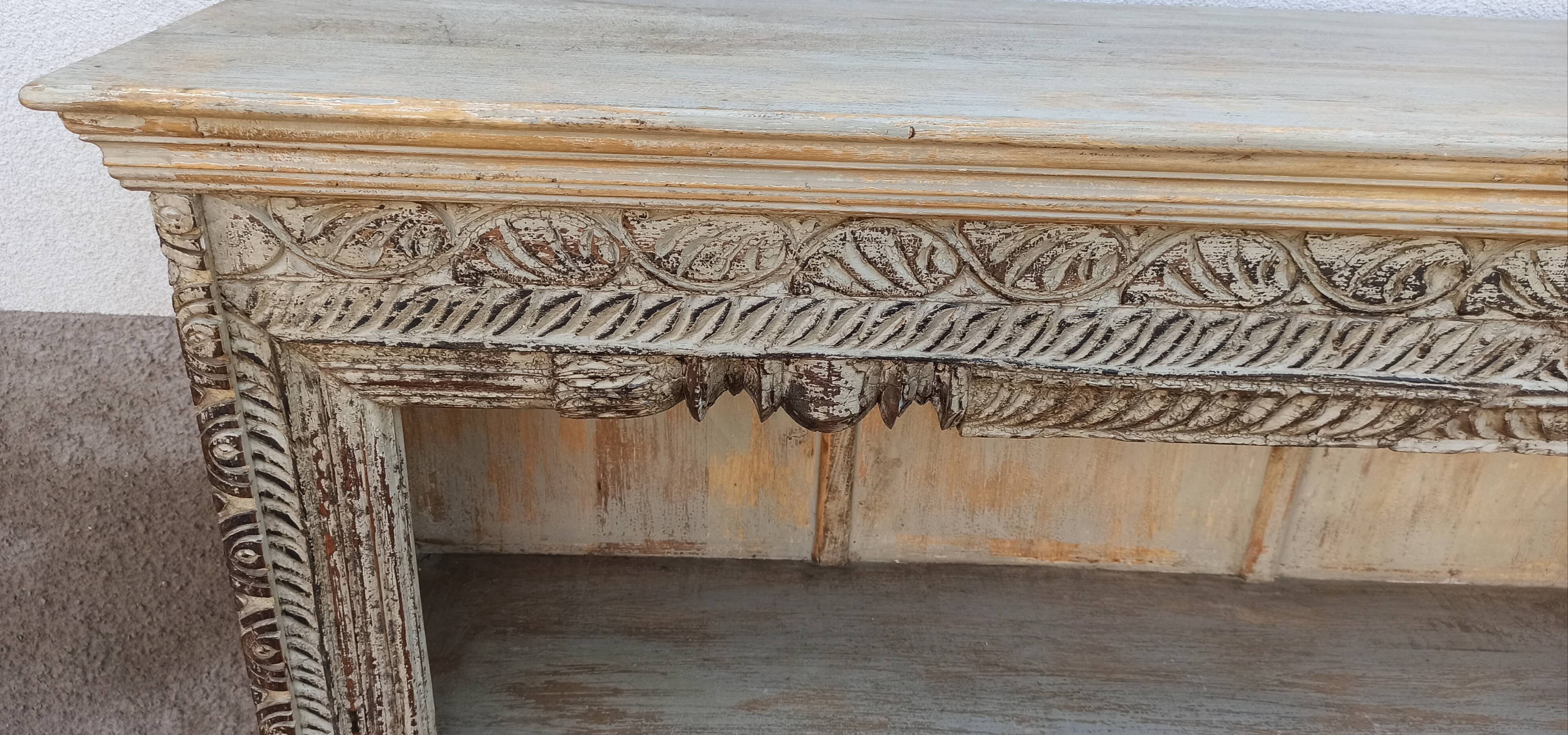 Old wooden furniture with niches