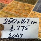 Tapis patchwork turc vintage vintage 250x167 cm laine large