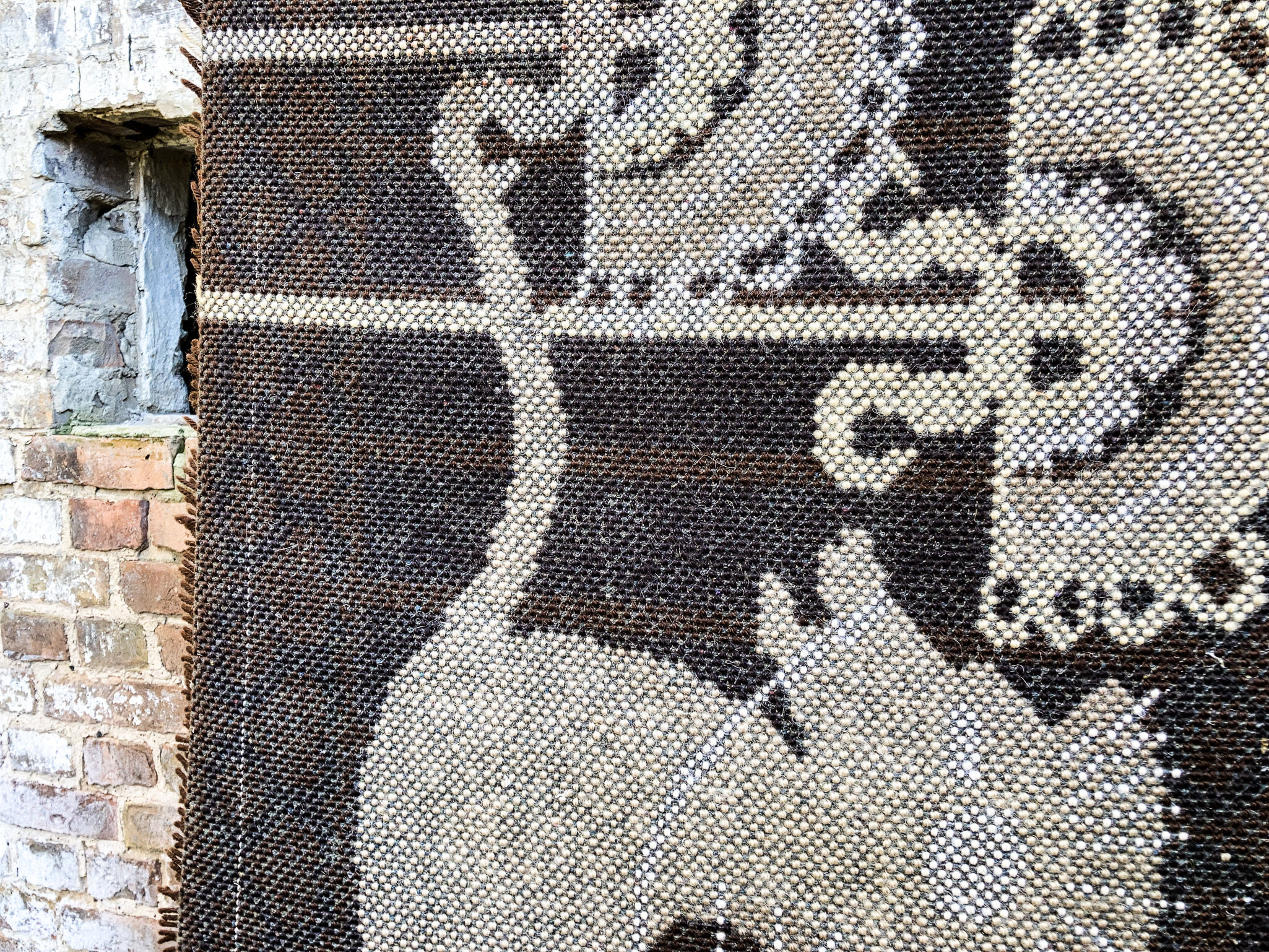 Rya wool mythological carpet handwoven