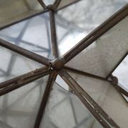 grande etoile en verre à suspendre 1950 verre et laiton