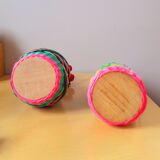 Set of 2 scoubidous bottles