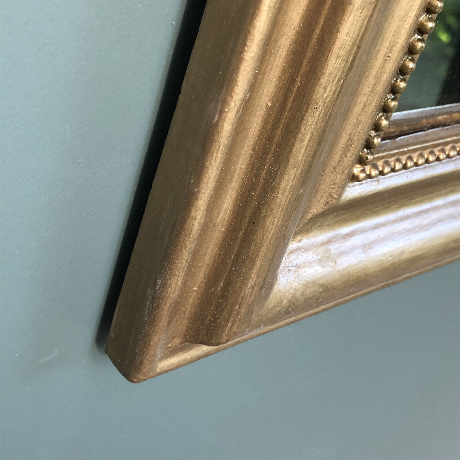 Antique gilded stucco fireplace mirror 52x64cm