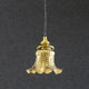 Old tulip suspension painted gold with new brass
