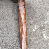 Old wooden side table vintage tree trunk décor