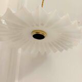 Vintage embossed opaline pendant light