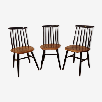 Serie de 3 chaises Fanett d’Ilmari Tapiovaara années 60