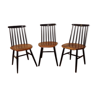 Serie de 3 chaises Fanett d’Ilmari Tapiovaara années 60