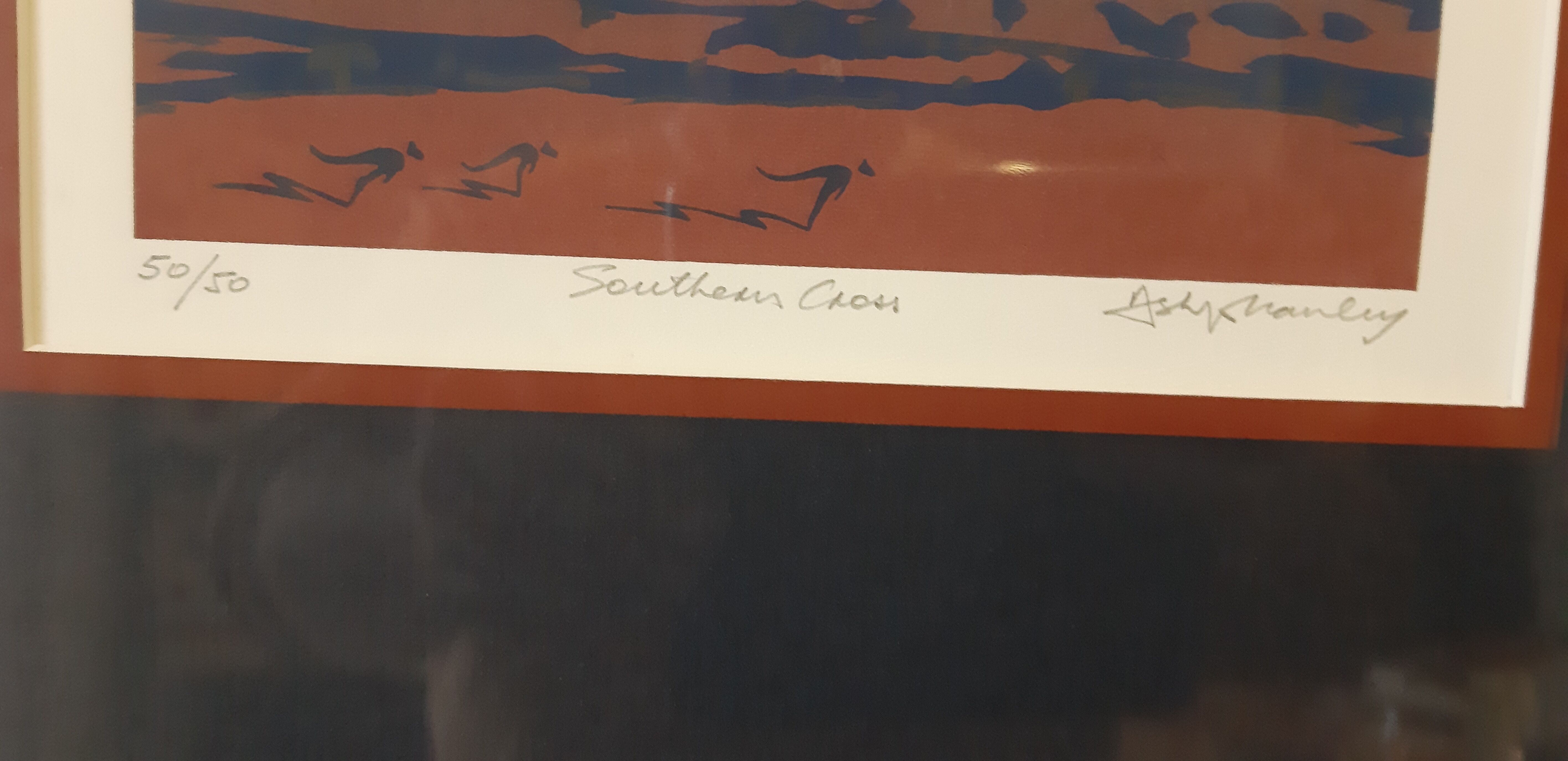 Engraving Signed by Aschley Manluy " Southern Cross "