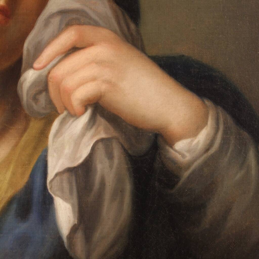 Antique painting of the Virgin of Sorrows from the 18th century