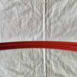 Vintage round red plastic mirror