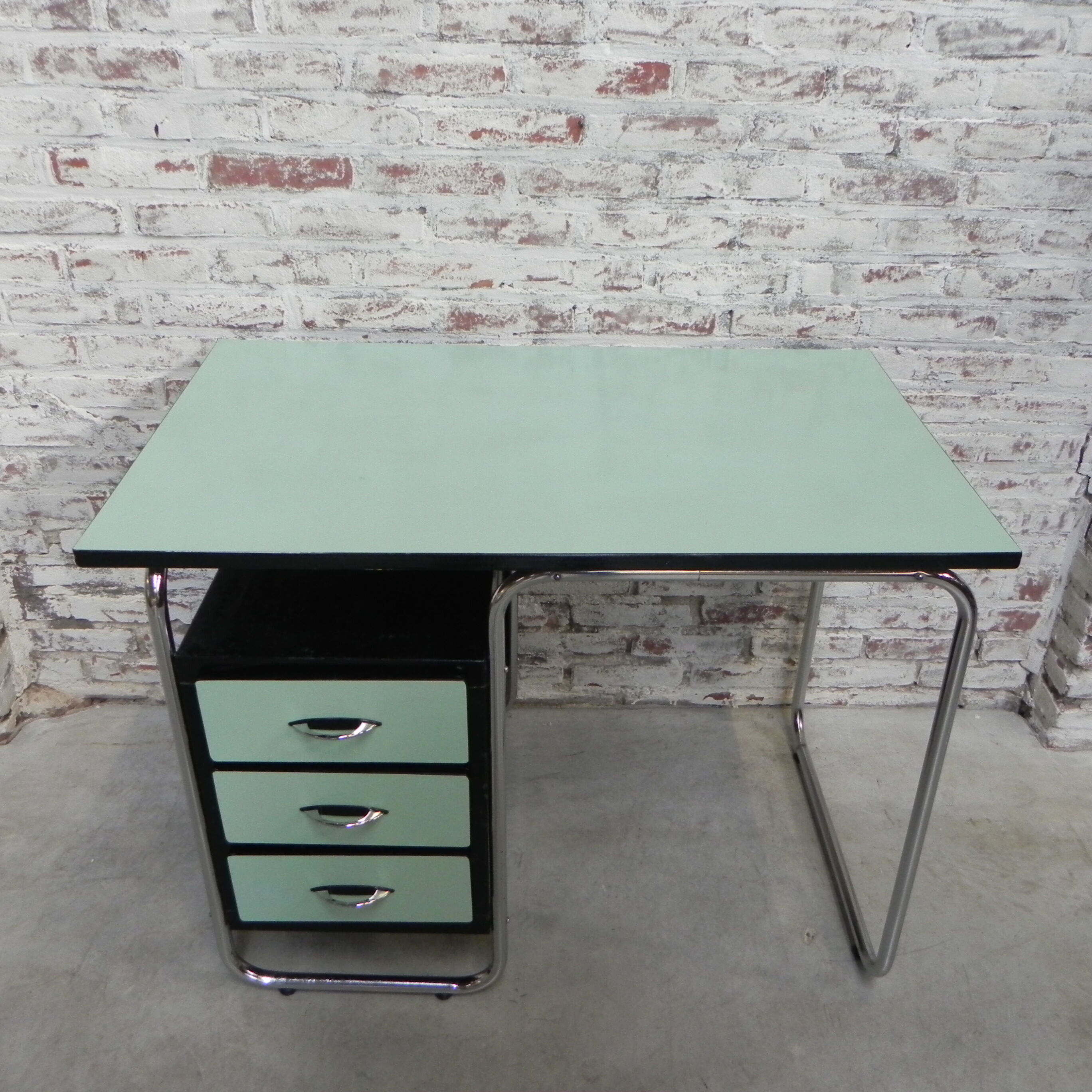 Vintage desk with formica top, Torck
