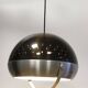 Space Age pendant chandelier smoked plexiglass & aluminum 1970s