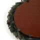 Beautiful small French mid-century wall mirror with an ornate brass frame