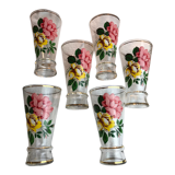 6 vintage high glasses