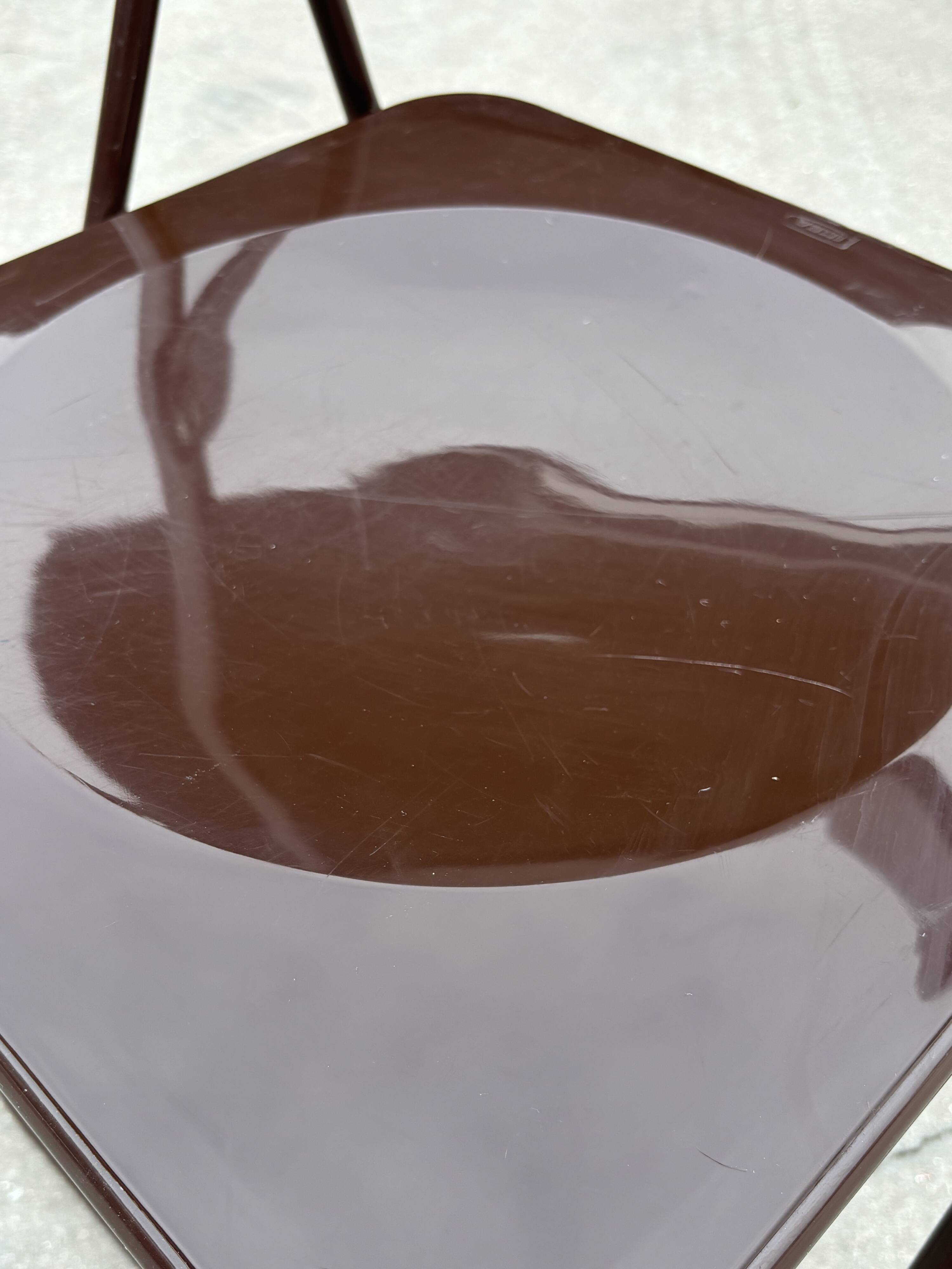 Vintage Ted Folding chairs Niels Gammelgaard for Ikea - Set of four - in Dark Brown