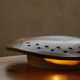 Mid-century sculptural wall light in organic Danish ceramic, 1970.