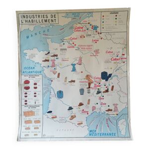 Affiche scolaire vintage - commerce