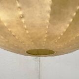 Modern mid-century German cocoon pendant lamp by Friedel Wauer for Goldkant Leuchten, 1960s.