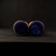Pair of Art Deco vases in multi-layered glass with an abstract, colorful marbled effect