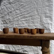Mini tasse, coupelle ou coquetier en teck H5 D5