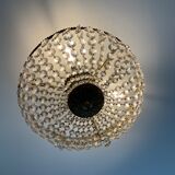Old ceiling lamp basket with grapevines and bronze