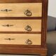 Old chest of drawers, white marble top.