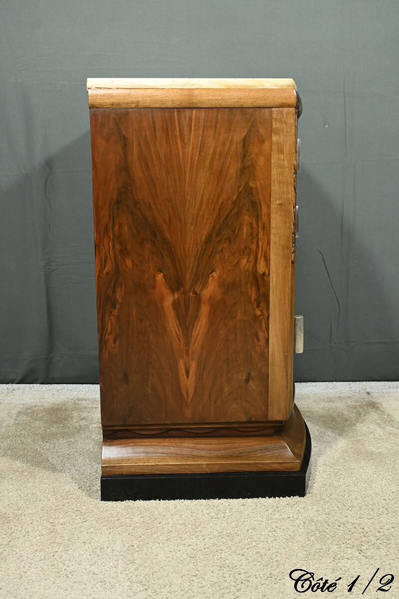Nightstand in Walnut, Art Deco – 1930