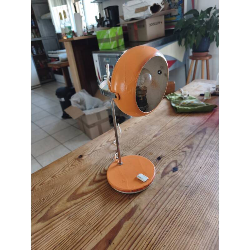 Vintage orange metal lamp