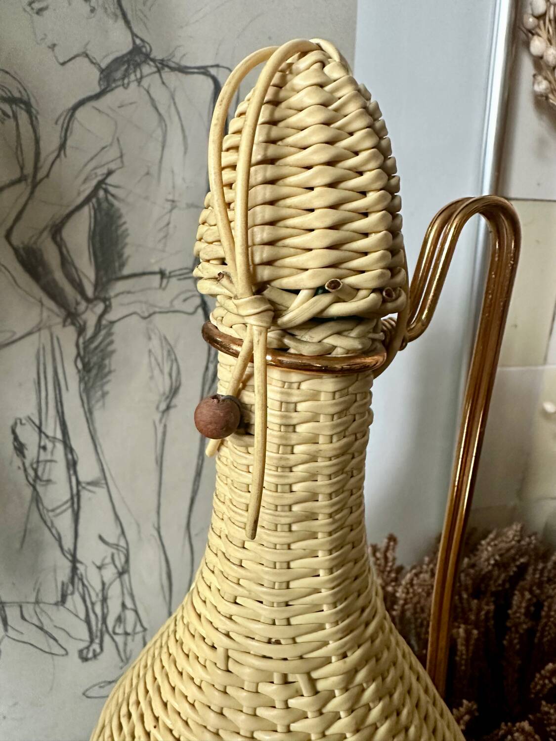 Scoubidou bottle from the 60s