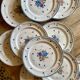 Set of 10 vintage flat plates