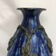 Roger Guerin vase piriform gres a cheze etain ronce mure feuille fleur
